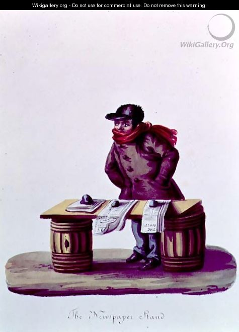 The Newspaper Stand, c.1840-44 - Nicolino Calyo