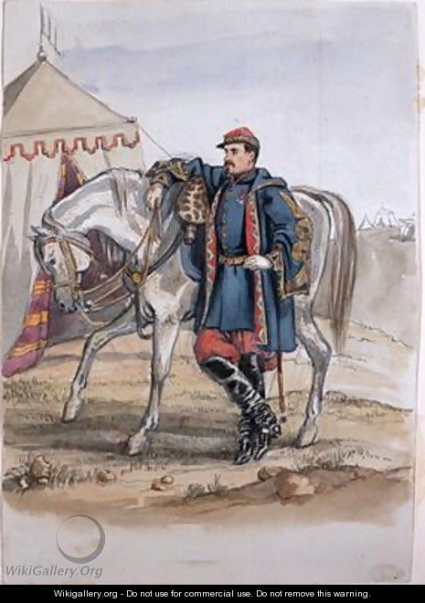 Portrait of General Clers, former commander of the Zouaves, from an album of paintings and sketches known as 