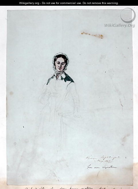 An unfinished portrait of Florence Nightingale (1820-1910) 1856 - George Cadogan