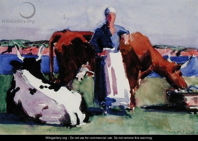 Milkmaid, Iona - Francis Campbell Boileau Cadell