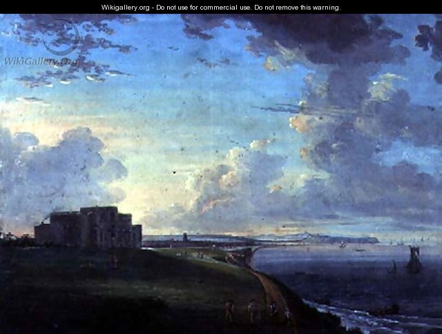 Highcliffe, near Christchurch, Dorset, the Seat of the Marquis of Bute, from the East - Adam Callander