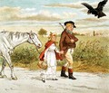 The Farmer with a bandaged head from 'A Farmer went trotting upon his grey mare' - Randolph Caldecott