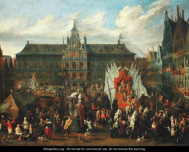 A Procession at Antwerp, 1697 - Alexander van Bredael