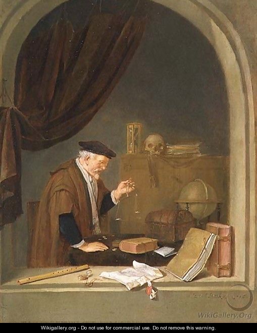 An Old Man Weighing Gold, 1667 - Quiringh Gerritsz. van Brekelenkam