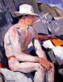 Bather in a White Hat - Francis Campbell Boileau Cadell
