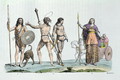 Celtic people at the time of Julius Caesar, illustration from 'Le Costume Ancien ou Moderne' 1820 - G. Bramati