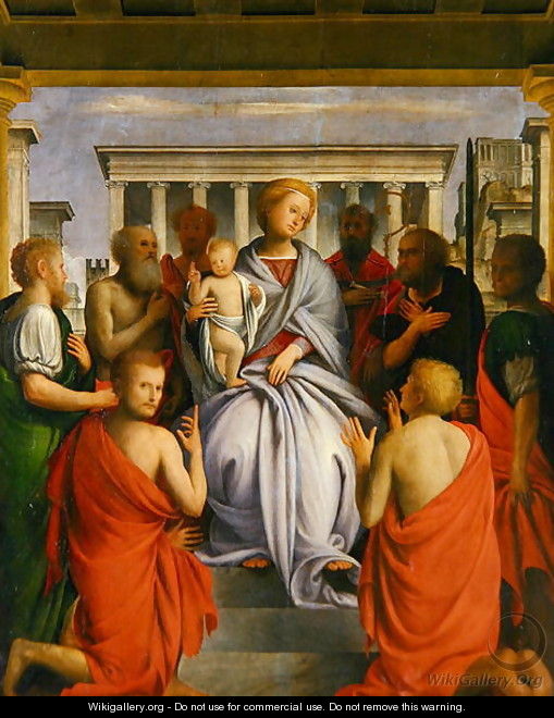 Madonna and Child with Eight Saints 1520s - (Bartolomeo Suardi) Bramantino