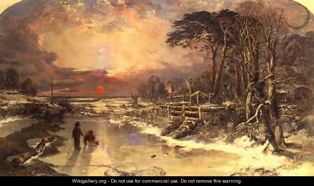 Winter Scene on the Thames 1846 - Charles Branwhite