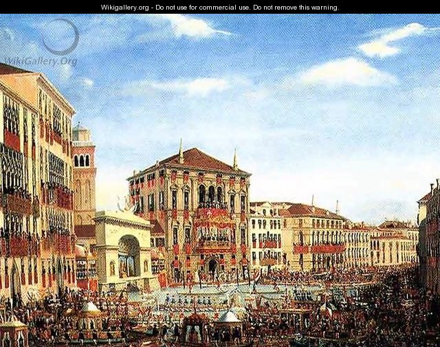 Napoleon I Presiding over a Regatta in Venice in 1807 - Giuseppe Borsato