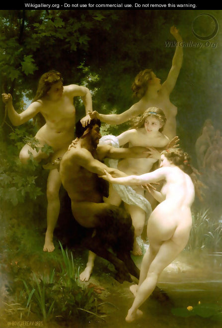 Nymphes et Satyre (Nymphs and Satyr) - William-Adolphe Bouguereau