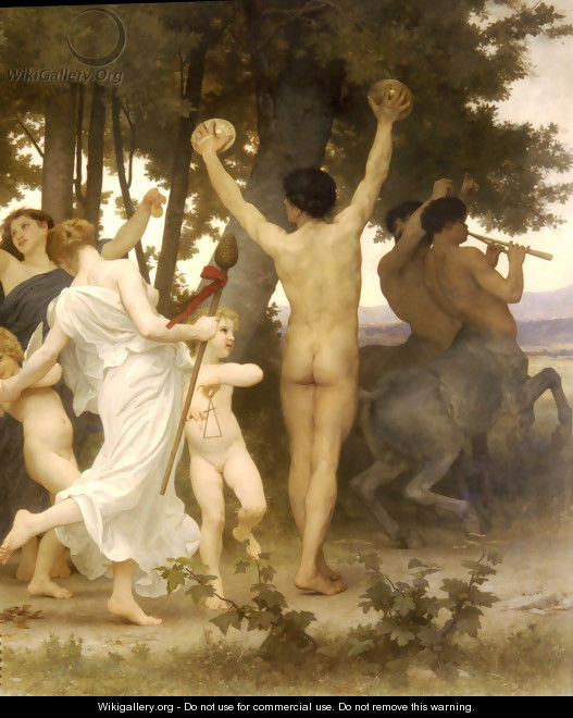 La Jeunesse de Bacchus [detail: right] (The Youth of Bacchus) - William-Adolphe Bouguereau