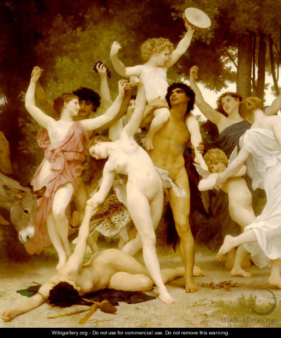 La Jeunesse de Bacchus [detail: centre] (The Youth of Bacchus) - William-Adolphe Bouguereau