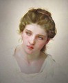 Étude de Tête de Femme Blonde de Face (Study of the Head of a Blonde Woman) - William-Adolphe Bouguereau
