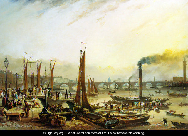 The Thames with Waterloo Bridge in View - William Turner Delonde