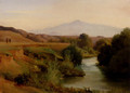 A View Of The Roman Campagna - Jean-Baptiste-Adolphe Gibert