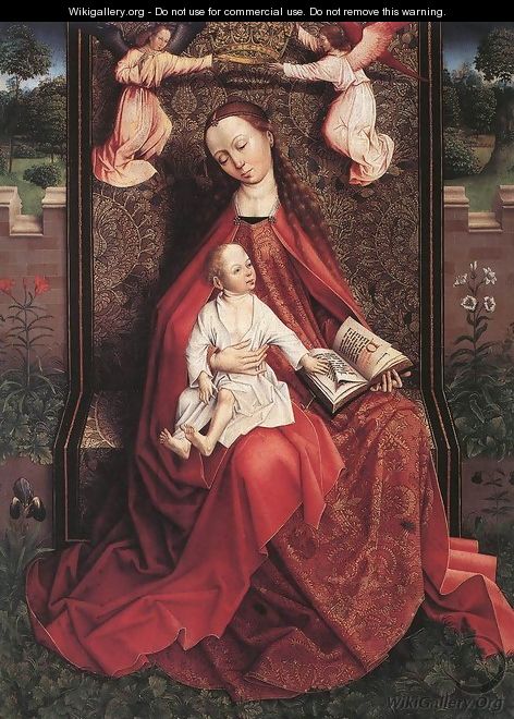 The Virgin And Child Censed By Two Angels - Flemish Unknown Masters