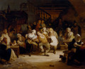 Figures In A Tavern - August De Wilde