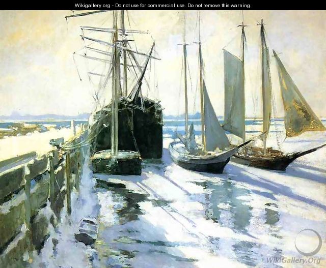 Winter, Gloucester Harbor - John Henry Twachtman