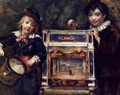 Portrait Of The Artist's Two Sons With Their Puppet Theatre - Marcellin Desboutin