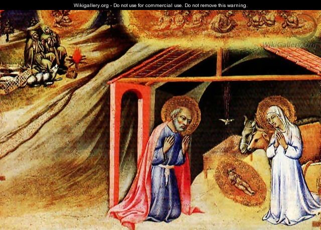 The Nativity - predella panel - Pietro di Sano