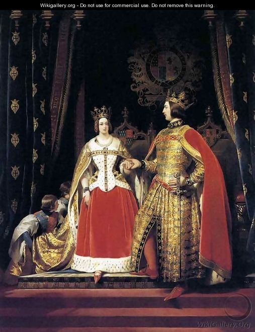 Queen Victoria and Prince Albert at the Bal Costumé of 12 May 1842 - Sir Edwin Henry Landseer