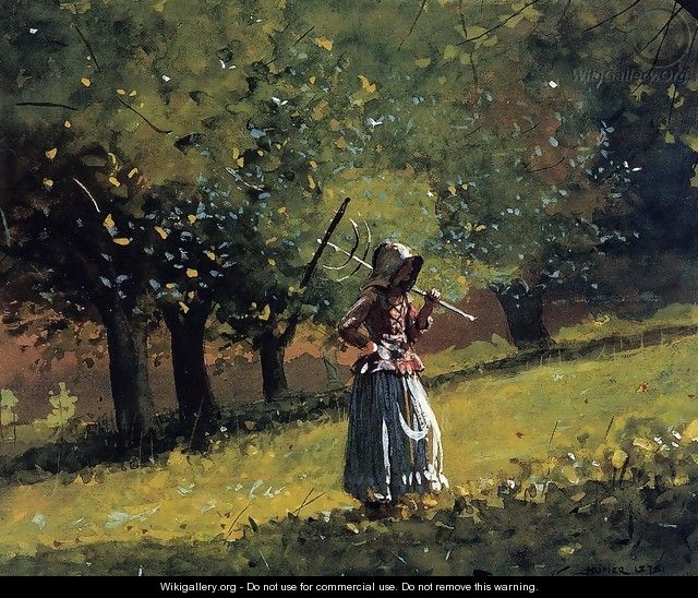Girl with a Hay Rake - Winslow Homer