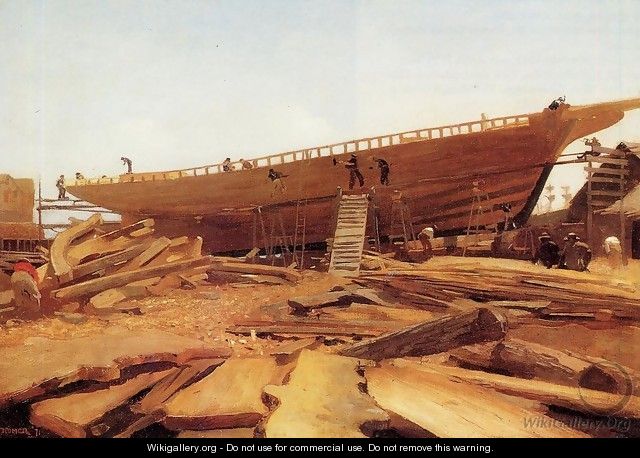 Shipbuilding at Gloucester - Winslow Homer