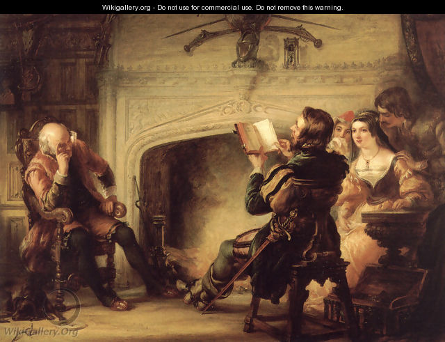 An Early Reading of Shakespeare - Solomon Alexander Hart