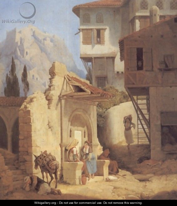 Greek Peasant Women By a Well - Peter von Hess
