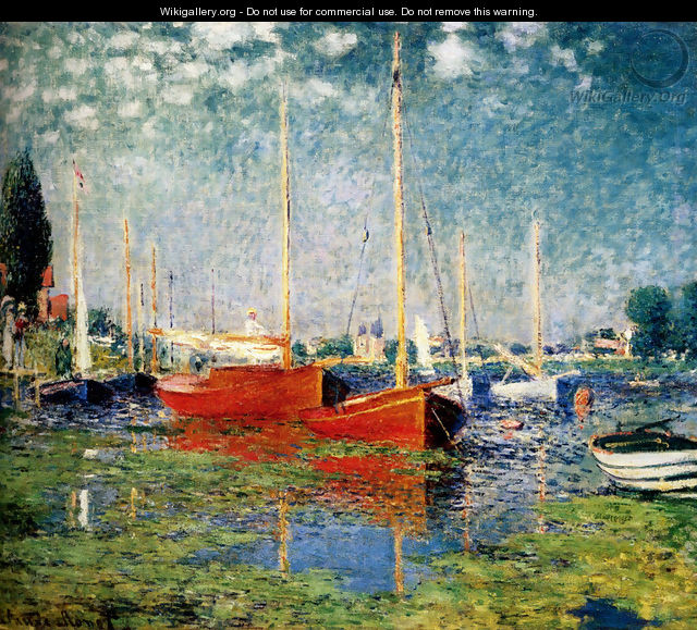 The Red Boats, Argenteuil - Claude Oscar Monet