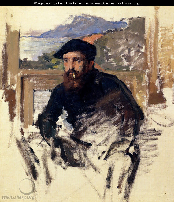Self Portrait In His Atelier - Claude Oscar Monet