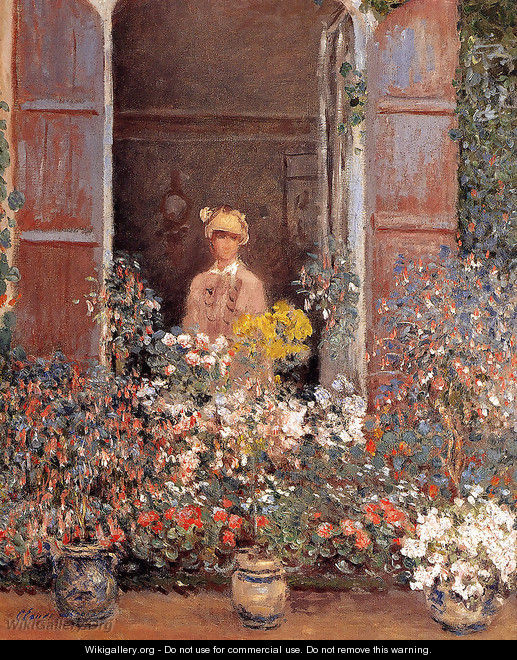 Camille At The Window - Claude Oscar Monet