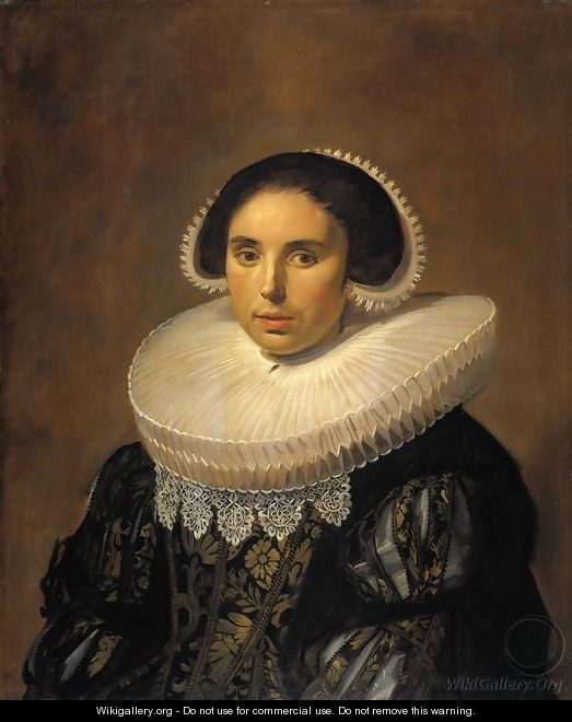 Portrait of a woman, possibly Sara Wolphaerts van Diemen - Frans Hals