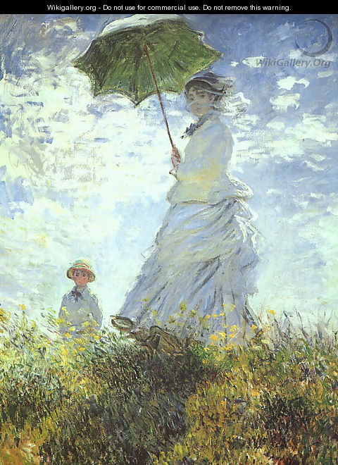 Woman with a Parasol - Claude Oscar Monet