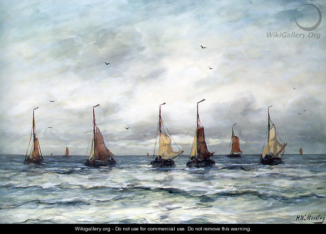 A Fishing Fleet - Hendrik Willem Mesdag