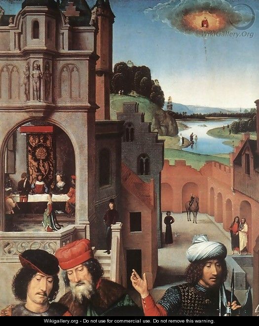 St John Altarpiece [detail: 3, left wing] - Hans Memling