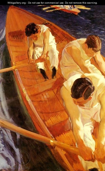 En la yola (Zarauz) (In the Rowing Boat (Zarauz)) - Joaquin Sorolla y Bastida