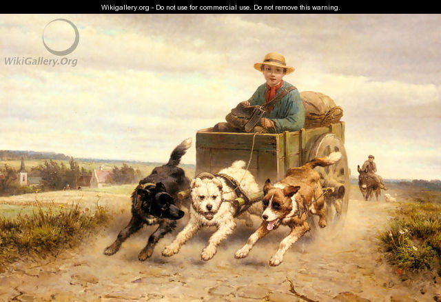 The Dog Cart - Henriette Ronner-Knip