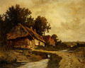 Cottages By A Stream - Leon Richet