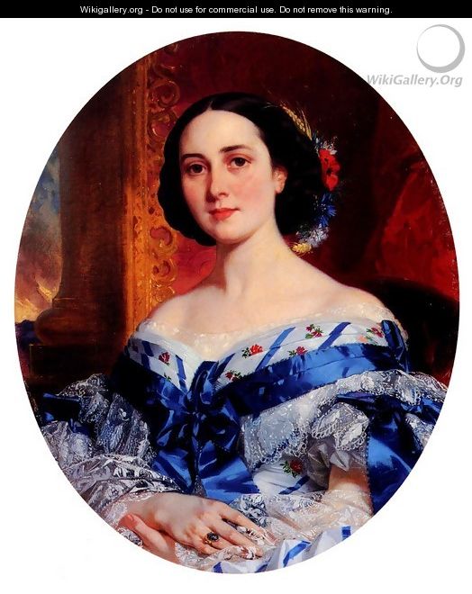 Portrait De Marie-Luche de Selle de Beauchamp (Portrait of Marie-Luche de Selle de Beauchamp) - Eugene Francois Marie Joseph Deveria