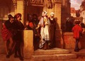 Faust and Mephistopheles Waiting for Gretchen at the Cathedral Door - Wilhelm Koller