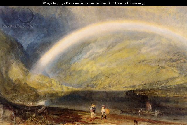 Rainbow (or A View on the Rhine from Dunkholder Vineyard, of Osterspey and Feltzen below Bosnart) - Joseph Mallord William Turner