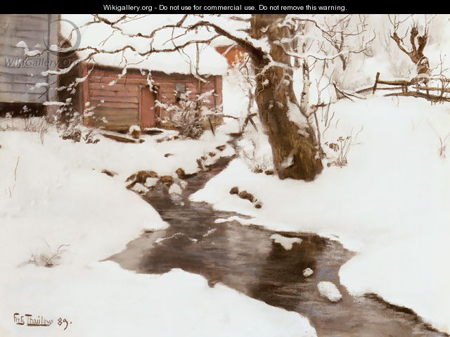 Winter on the Isle of Stord - Fritz Thaulow