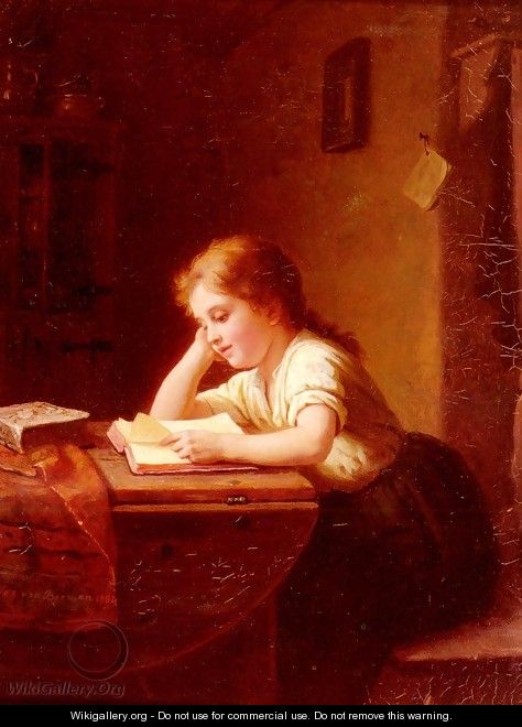 Das Lesende Madchen (Girl Reading) - Meyer Georg von Bremen