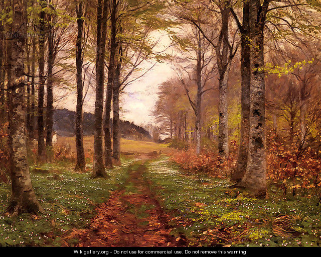A Woodland Landscape - Hans Anderson Brendekilde