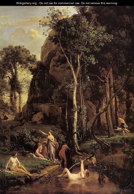 Diana Surprised at Her Bath - Jean-Baptiste-Camille Corot