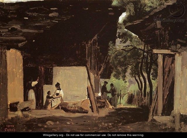 Entrance to a Chalet in the Bernese Oberland - Jean-Baptiste-Camille Corot