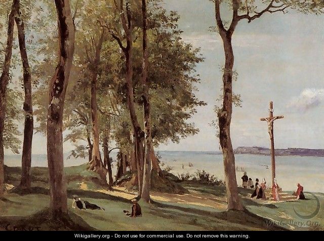 Honfleur - Calvary on the Cote de Grace - Jean-Baptiste-Camille Corot