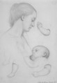 The Young Mother: sheet of studies - Ford Madox Brown