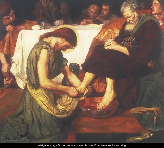 Jesus washing Peter